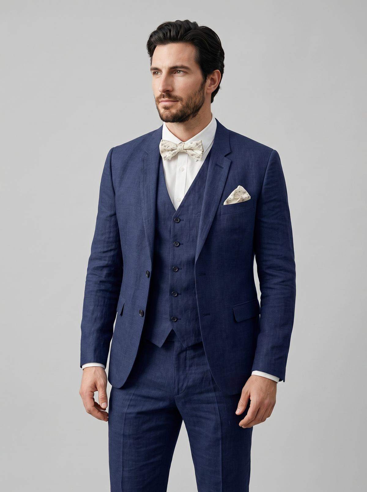 Men's 3-Piece Suit for Weddings and Summer Events
