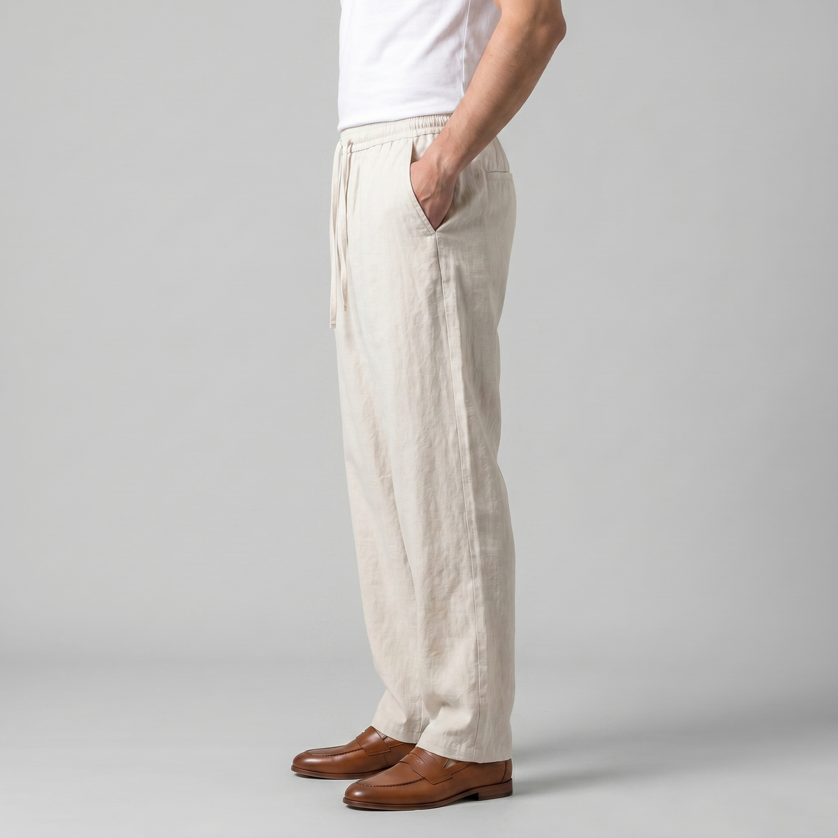 Men's Baggy Linen Pants