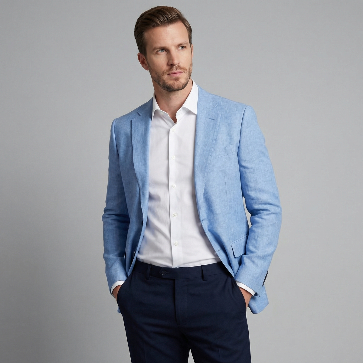 Men's Casual Linen Blazer Jacket