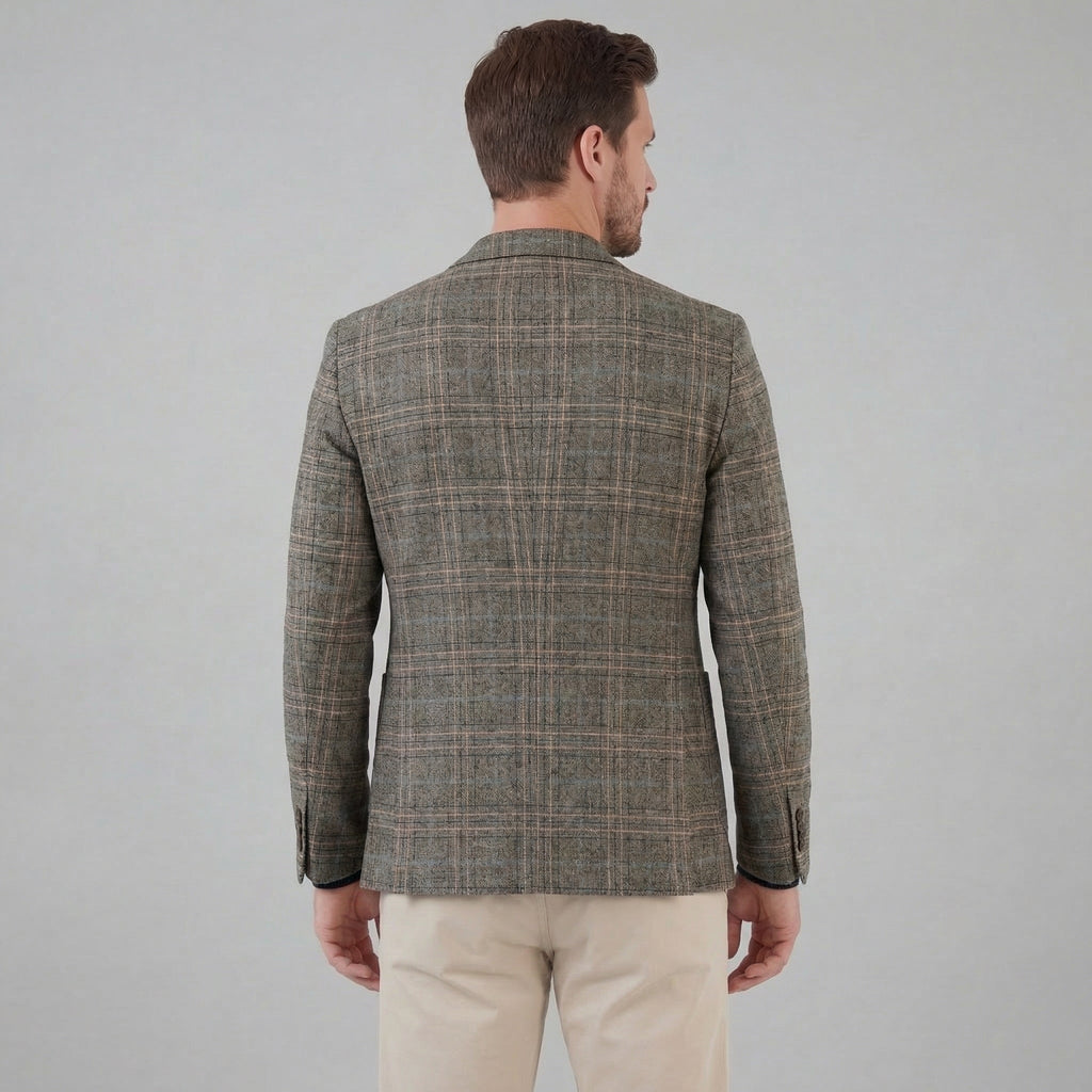 Men's Checked Blazer Jacket