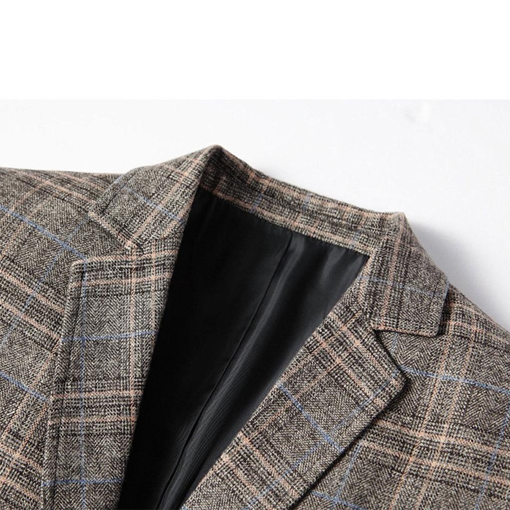 Men's Checked Blazer Jacket