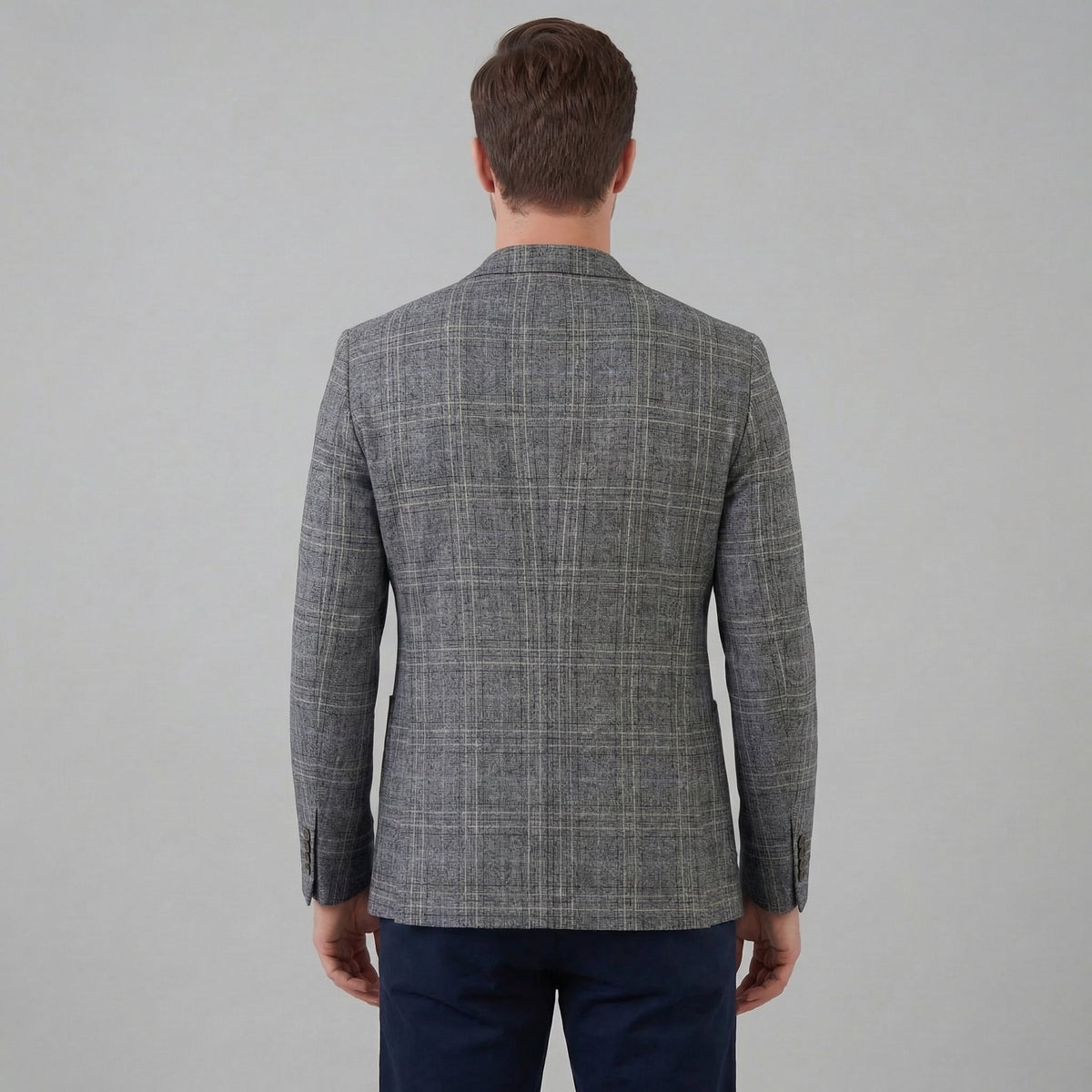 Men's Checked Blazer Jacket