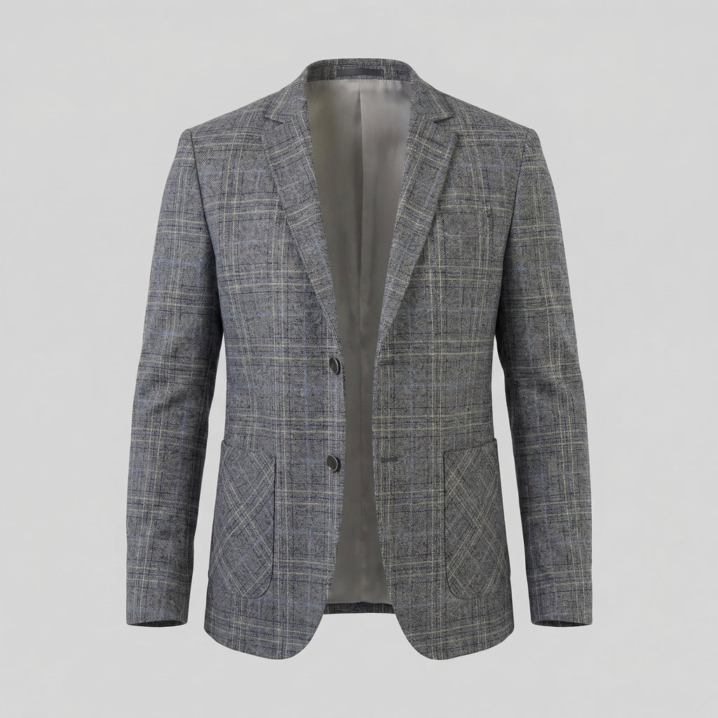 Men's Checked Blazer Jacket