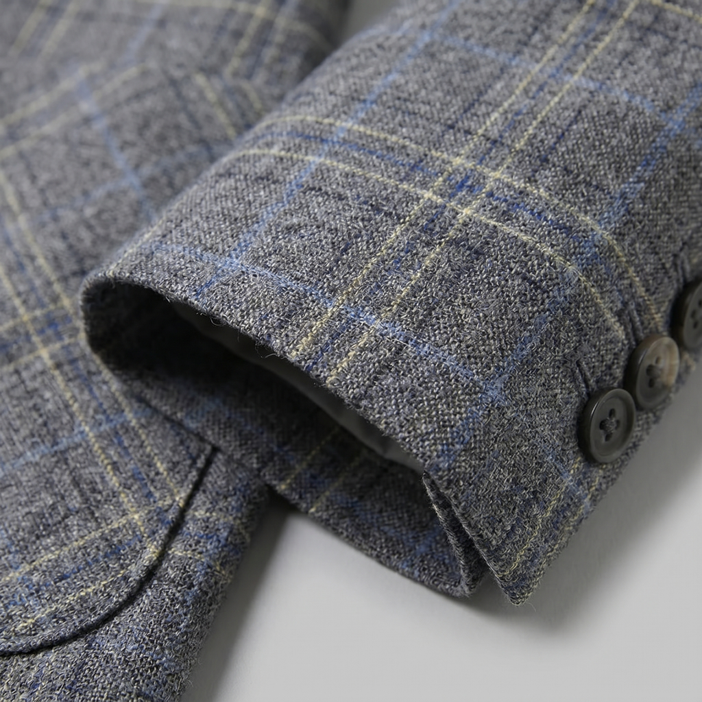Men's Checked Blazer Jacket