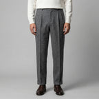 Men's Elegant Pleated Trousers with Side Adjuster