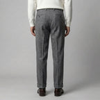 Men's Elegant Pleated Trousers with Side Adjuster