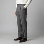 Men's Elegant Pleated Trousers with Side Adjuster