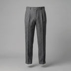 Men's Elegant Pleated Trousers with Side Adjuster