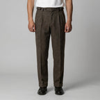 Men's Elegant Pleated Trousers with Side Adjuster