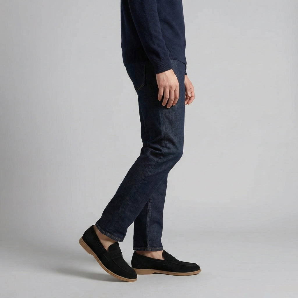Men's Elegant Suede Penny Loafers