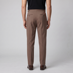 Men's High Waist Formal Trousers with Tailored Fit