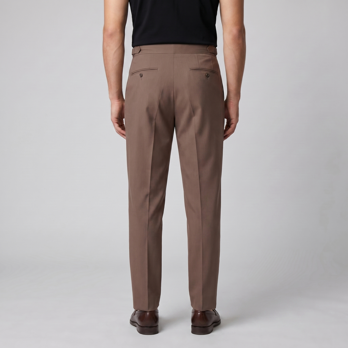 Men's High Waist Formal Trousers with Tailored Fit