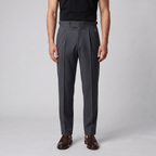 Men's High Waist Formal Trousers with Tailored Fit
