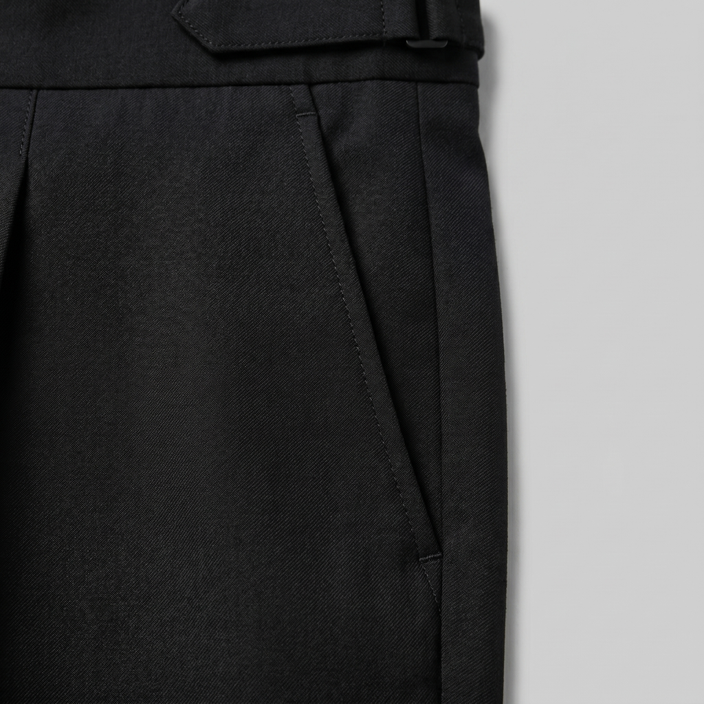 Men's High Waist Formal Trousers with Tailored Fit
