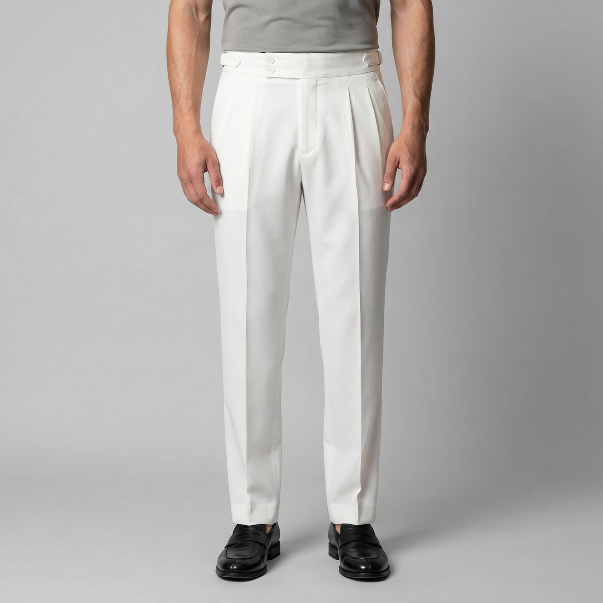 Men's High Waist Formal Trousers with Tailored Fit