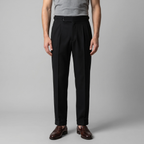 Men's High Waist Formal Trousers with Tailored Fit