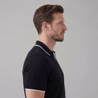 Men’s Knit Polo Shirt with White Trim