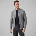 Men's Knitted Zip Up Cardigan