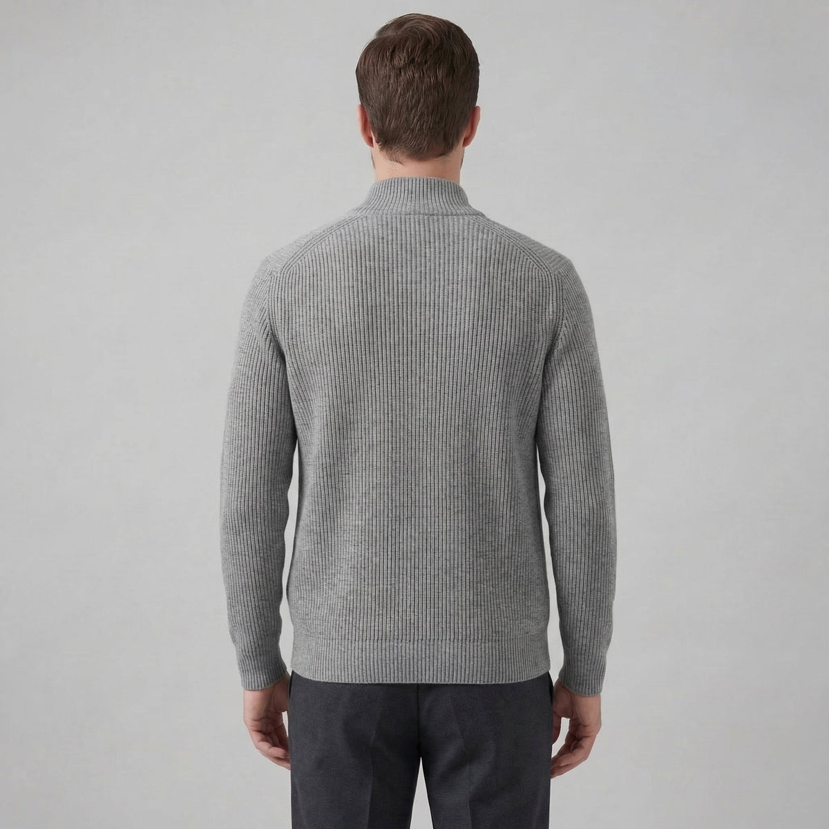 Men's Knitted Zip Up Cardigan