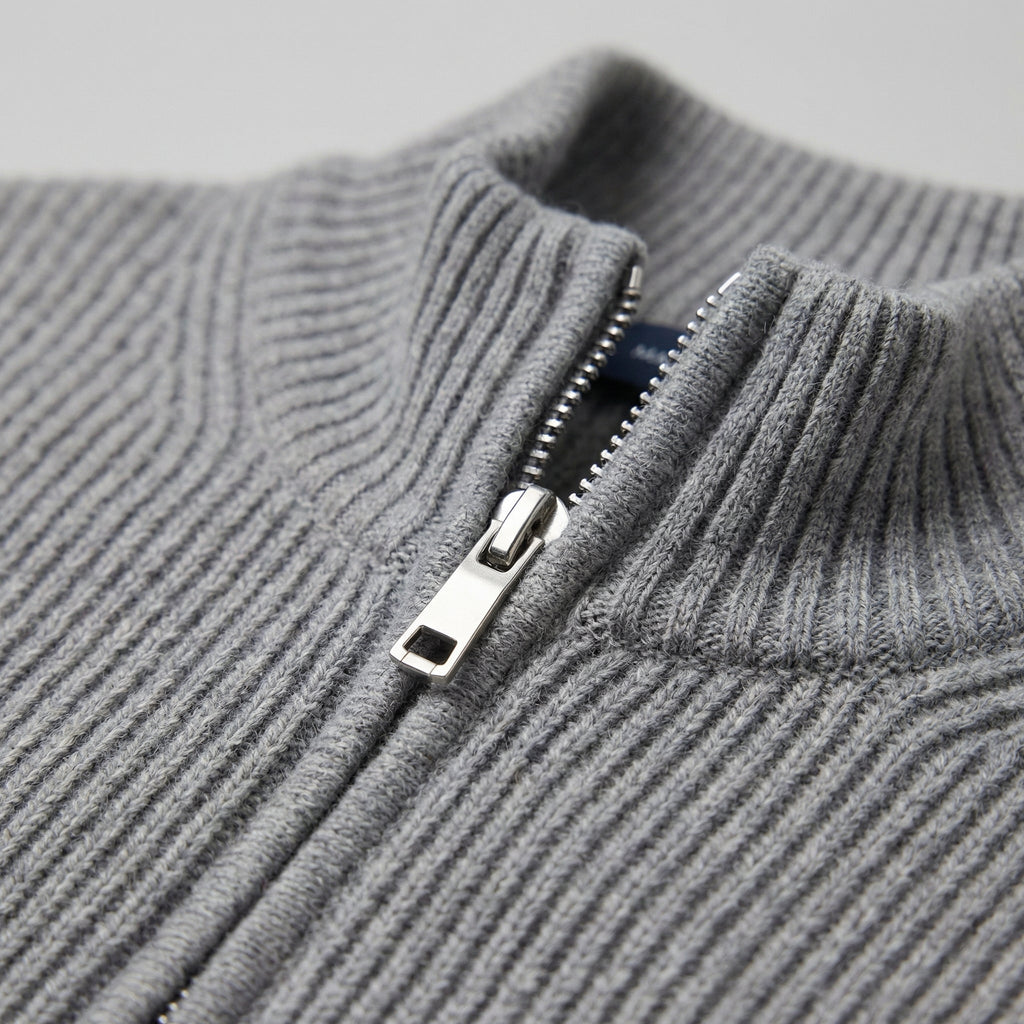 Men's Knitted Zip Up Cardigan