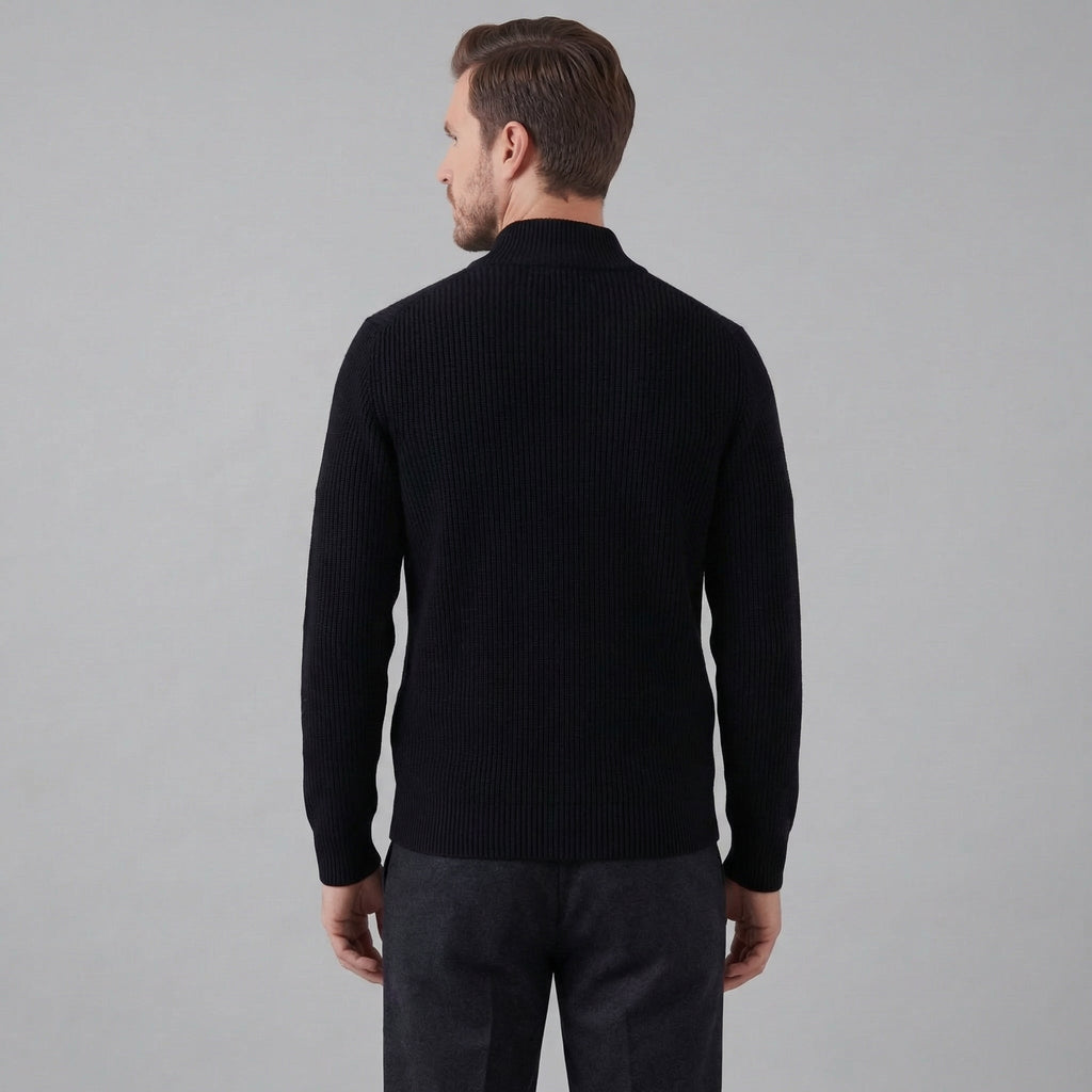 Men's Knitted Zip Up Cardigan