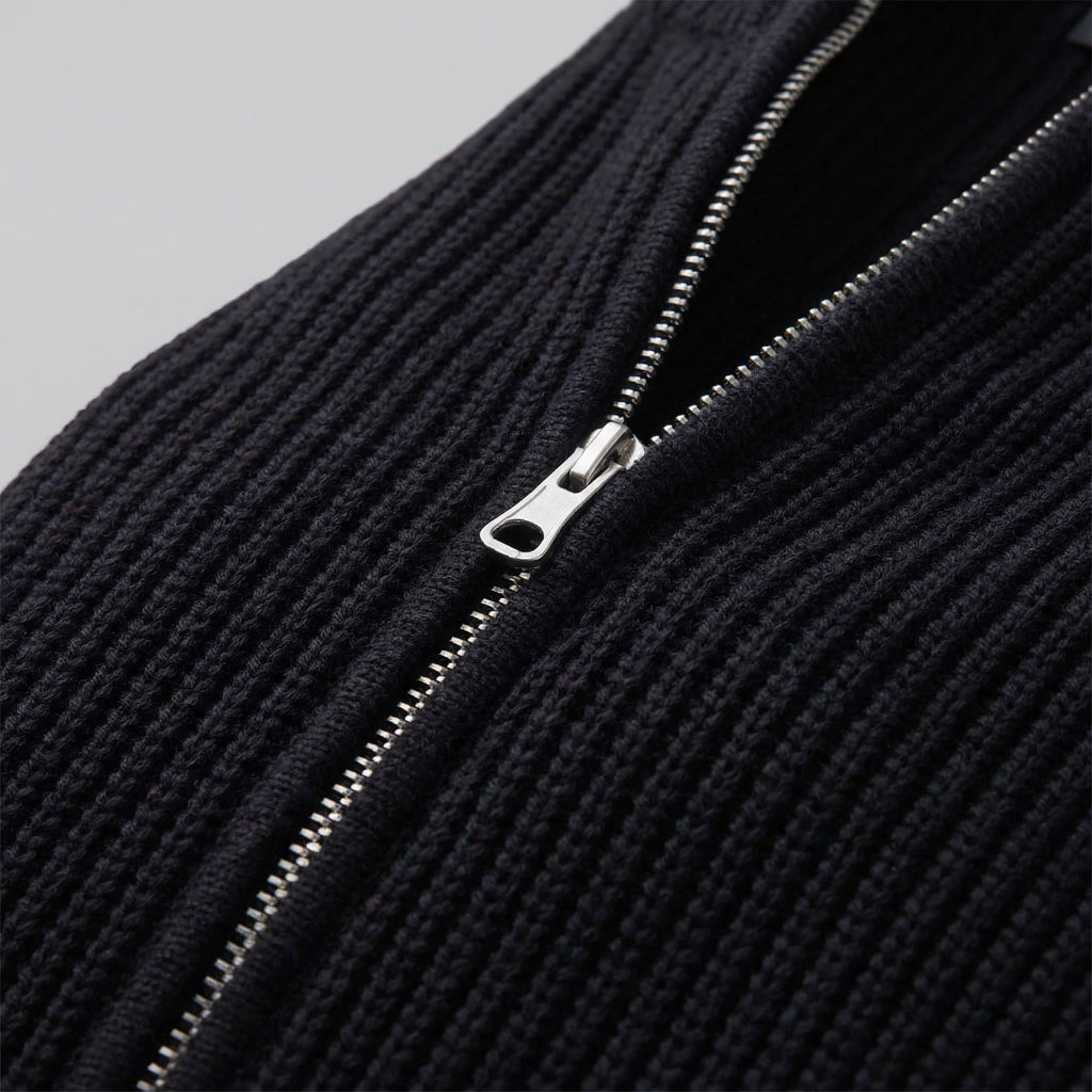 Men's Knitted Zip Up Cardigan