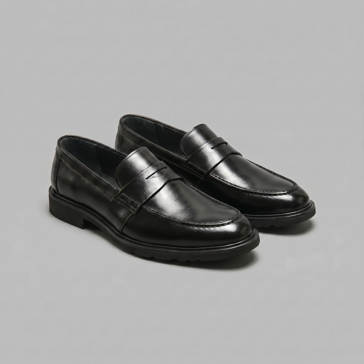 Men's Leather-Look Penny Loafers