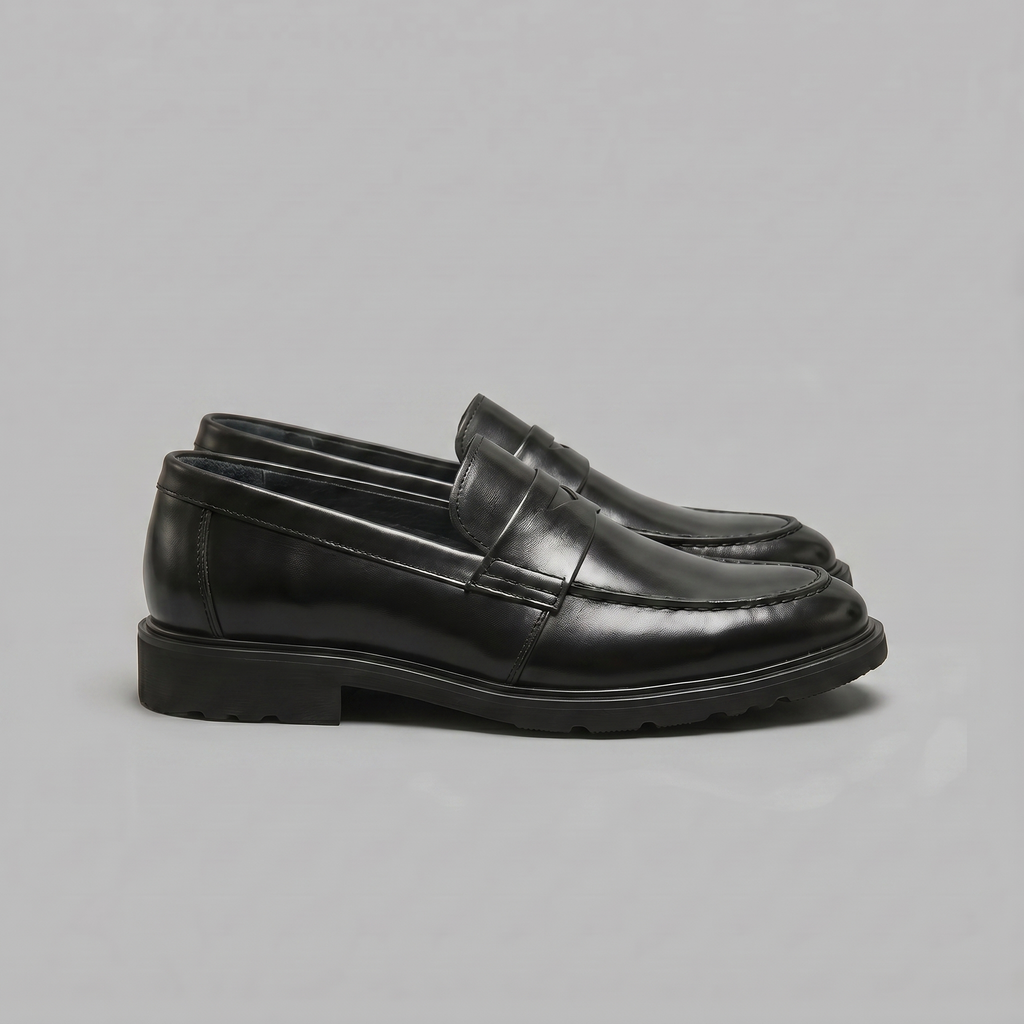 Men's Leather-Look Penny Loafers