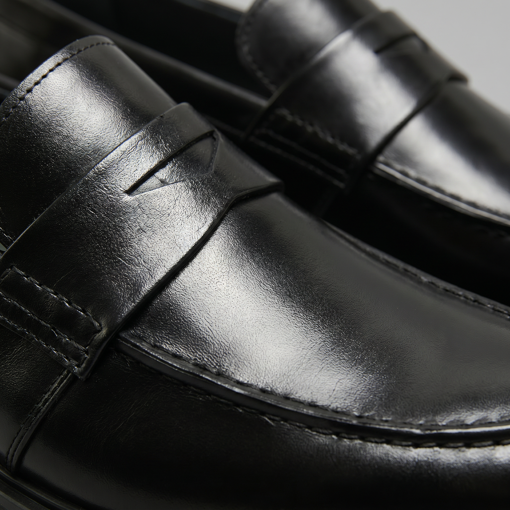 Men's Leather-Look Penny Loafers