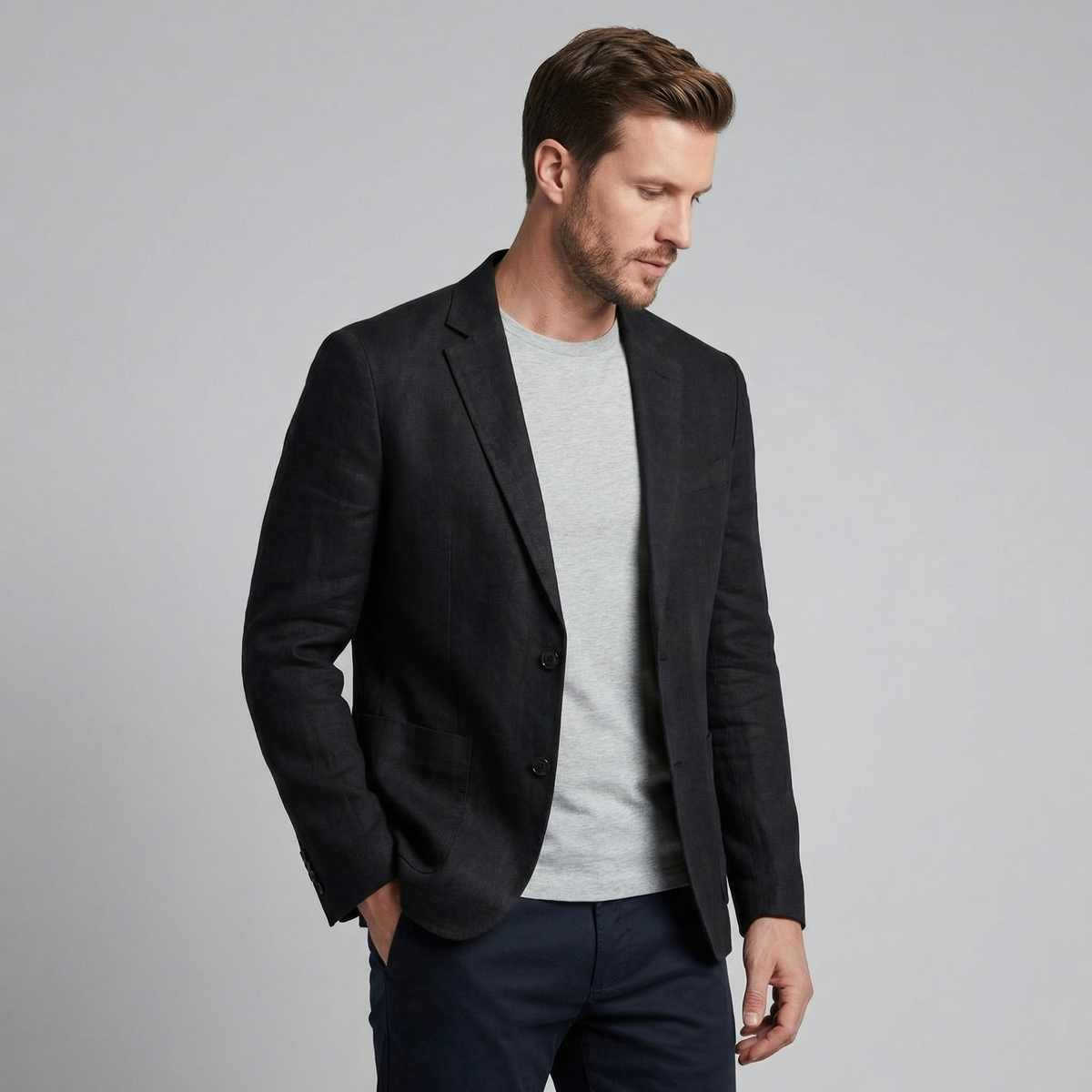 Men's Linen Blazer Jacket