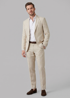 Men's Linen Blend Wedding Suit Set