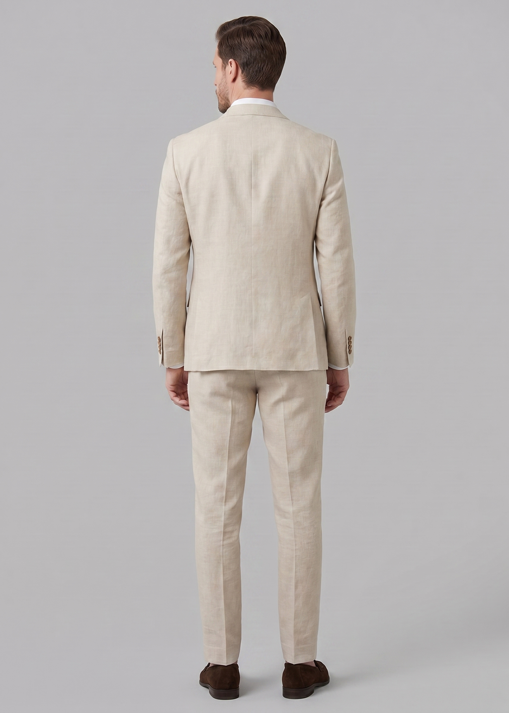 Men's Linen Blend Wedding Suit Set