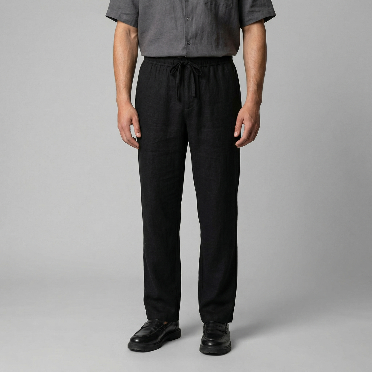 Men's Linen Slim Fit Trousers