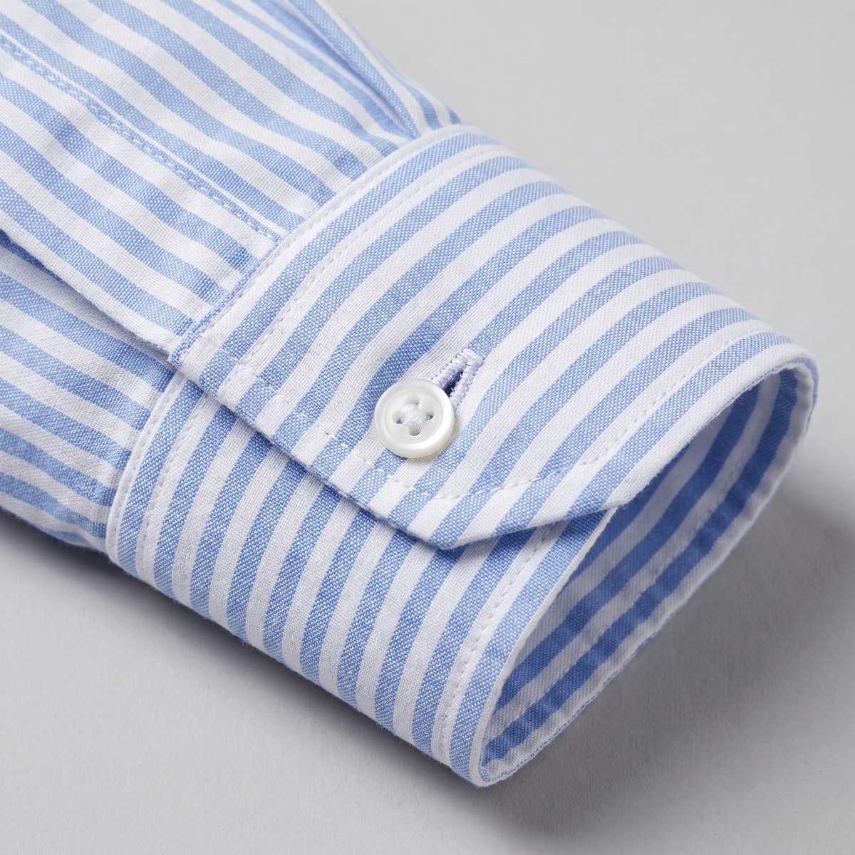 Men's Linen Vertical Stripe Dress Shirt