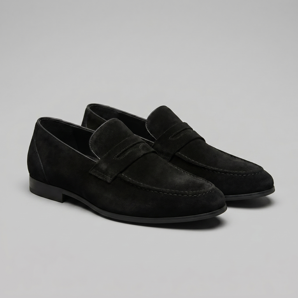 Men's Suede Penny Loafers