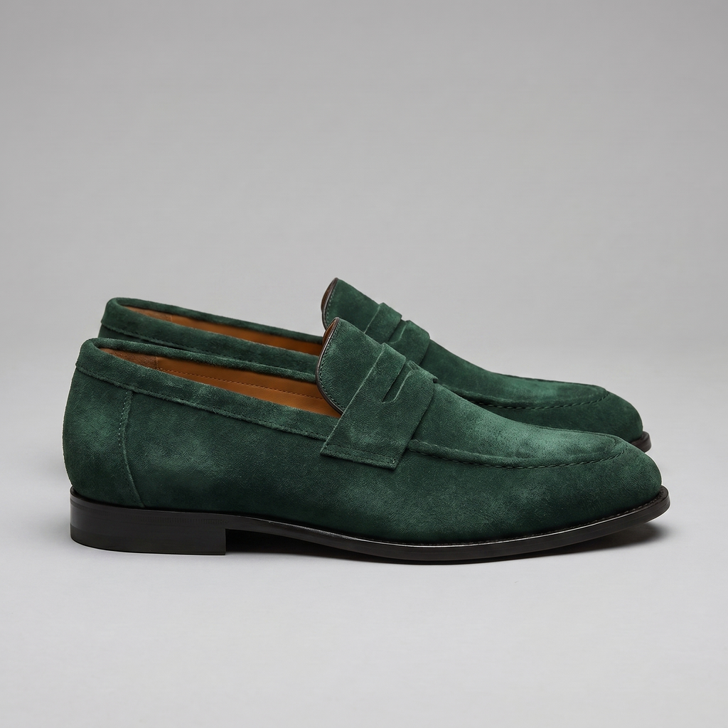 Men's Suede Penny Loafers