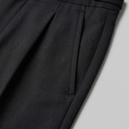 Men's Pleated Tailored Trousers with Turn-Ups