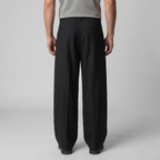 Men's Pleated Wide-Leg Tailored Trousers