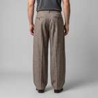 Men's Pleated Wide-Leg Tailored Trousers