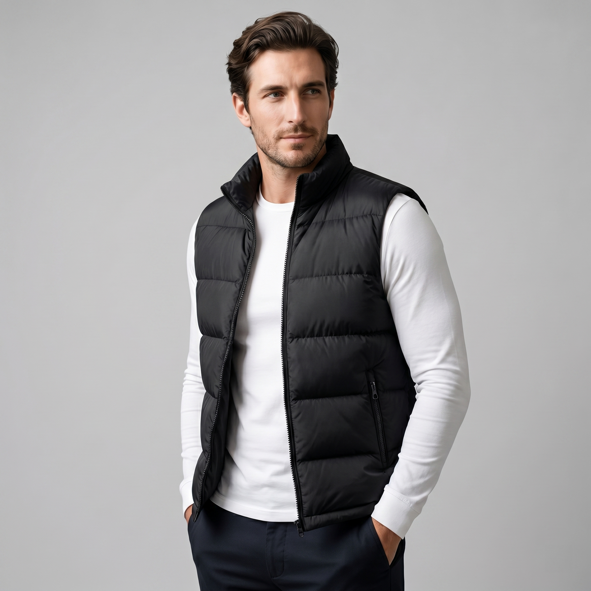 Men's Quilted Padded Gilet
