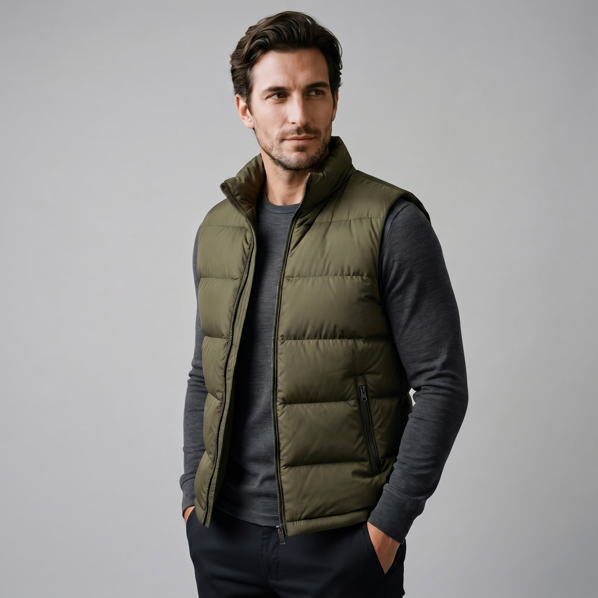 Men's Quilted Padded Gilet