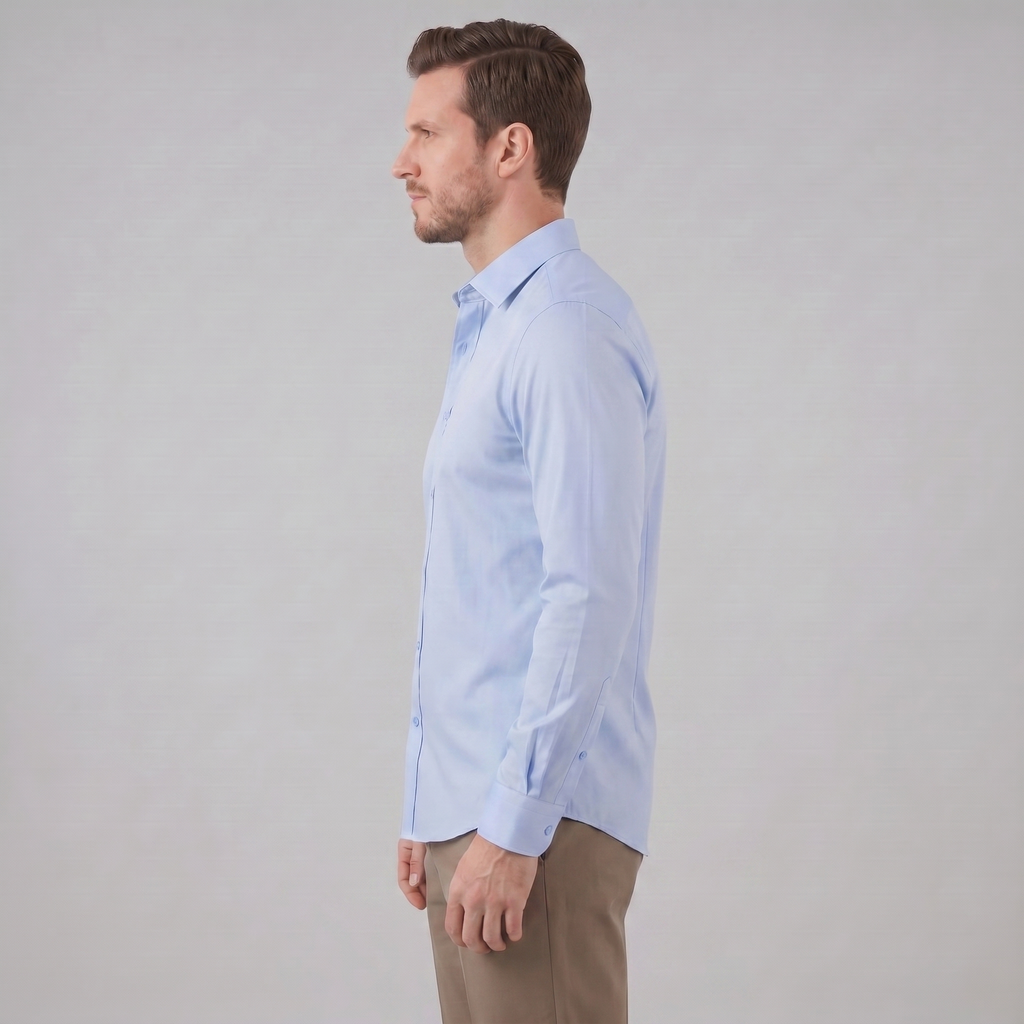 Men's Slim Fit Long-Sleeve Dress Shirt