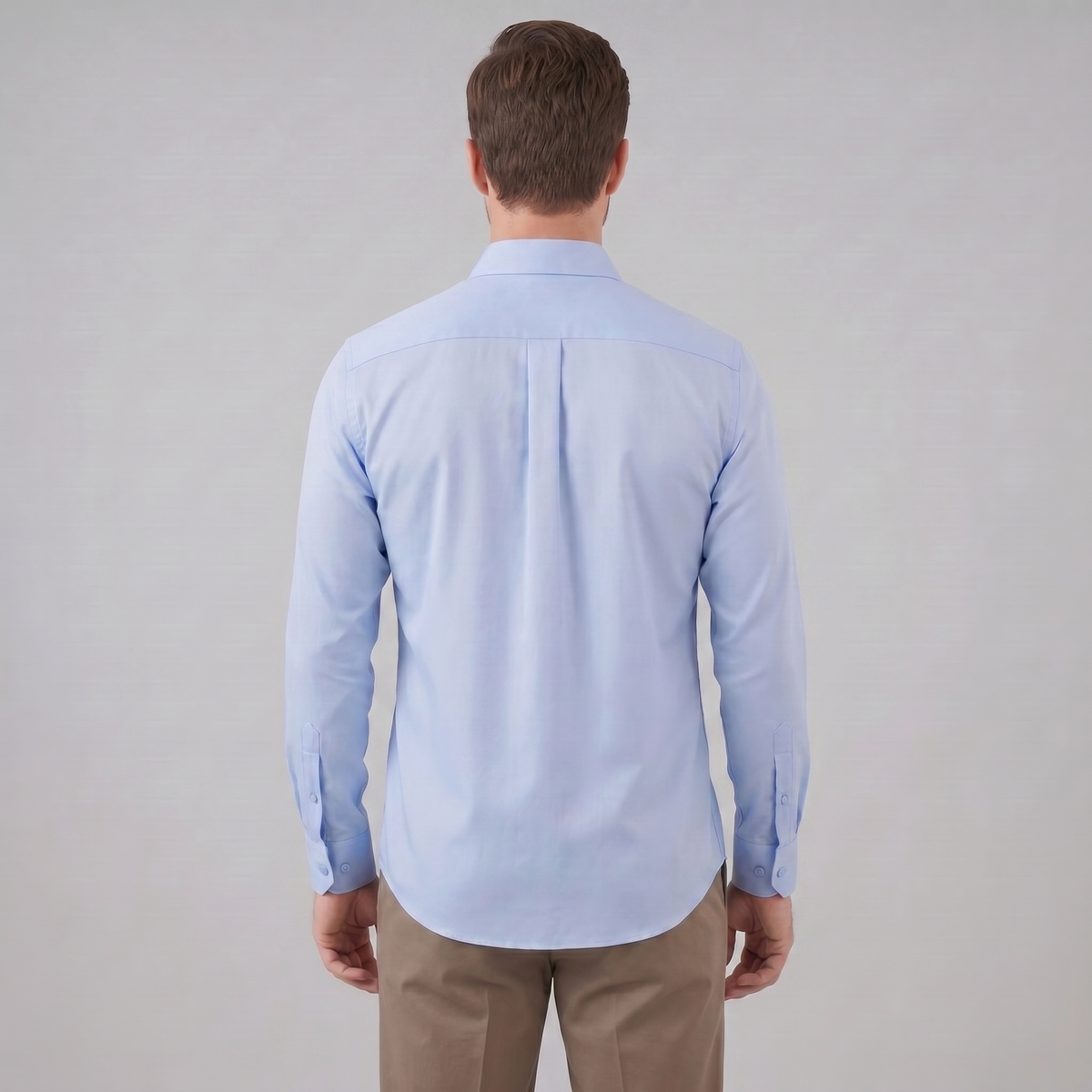 Men's Slim Fit Long-Sleeve Dress Shirt
