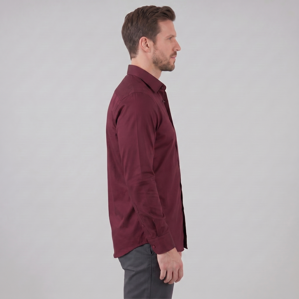 Men's Slim Fit Long-Sleeve Dress Shirt