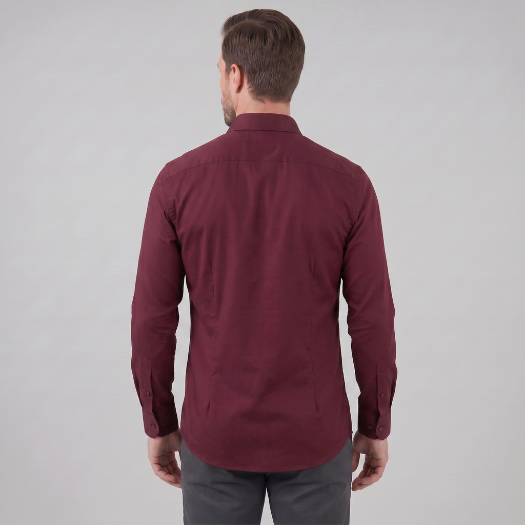 Men's Slim Fit Long-Sleeve Dress Shirt