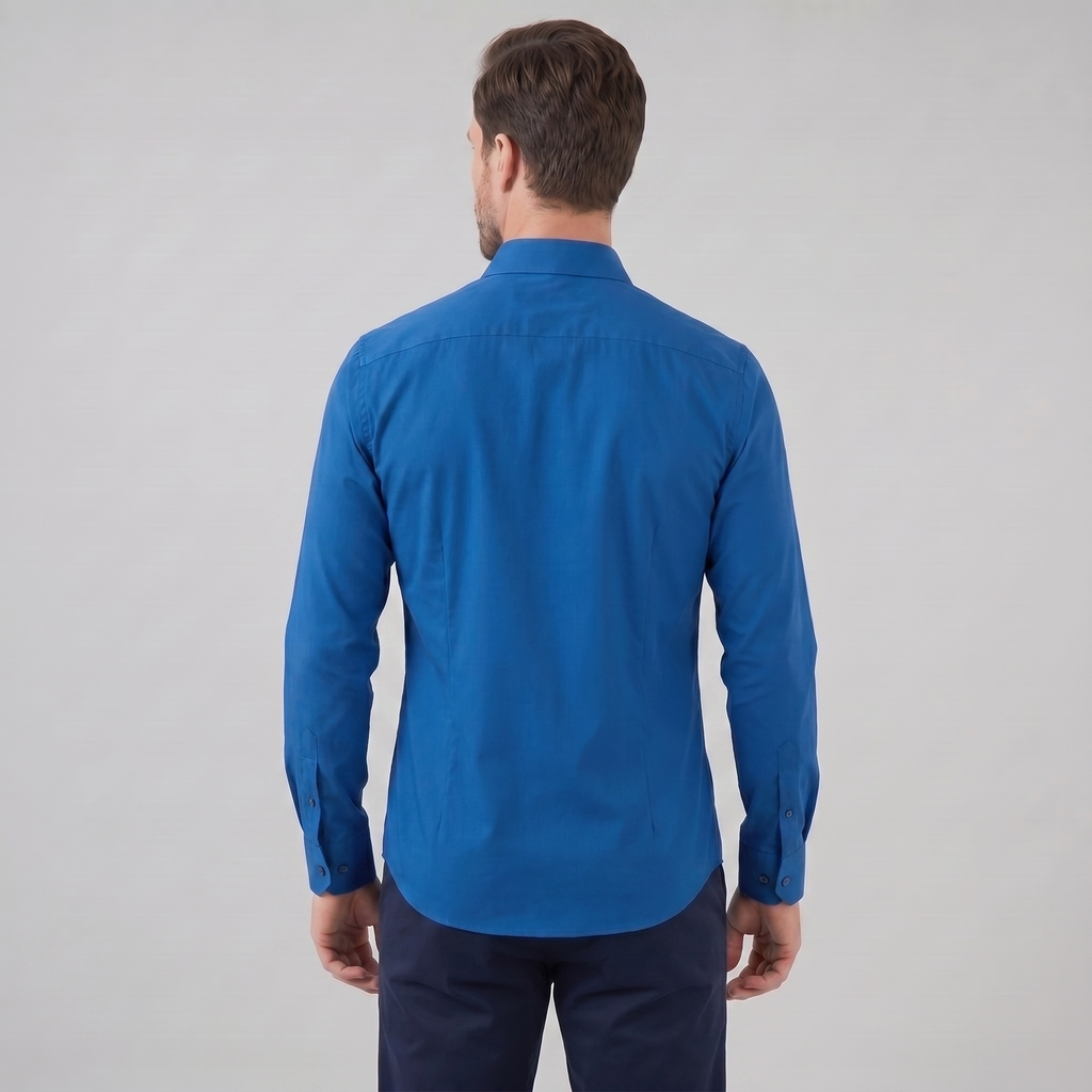 Men's Slim Fit Long-Sleeve Dress Shirt