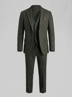 Men's Slim Fit Three-Piece Suit with Vest for Weddings