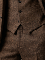 Men's Slim Fit Three-Piece Suit with Vest for Weddings