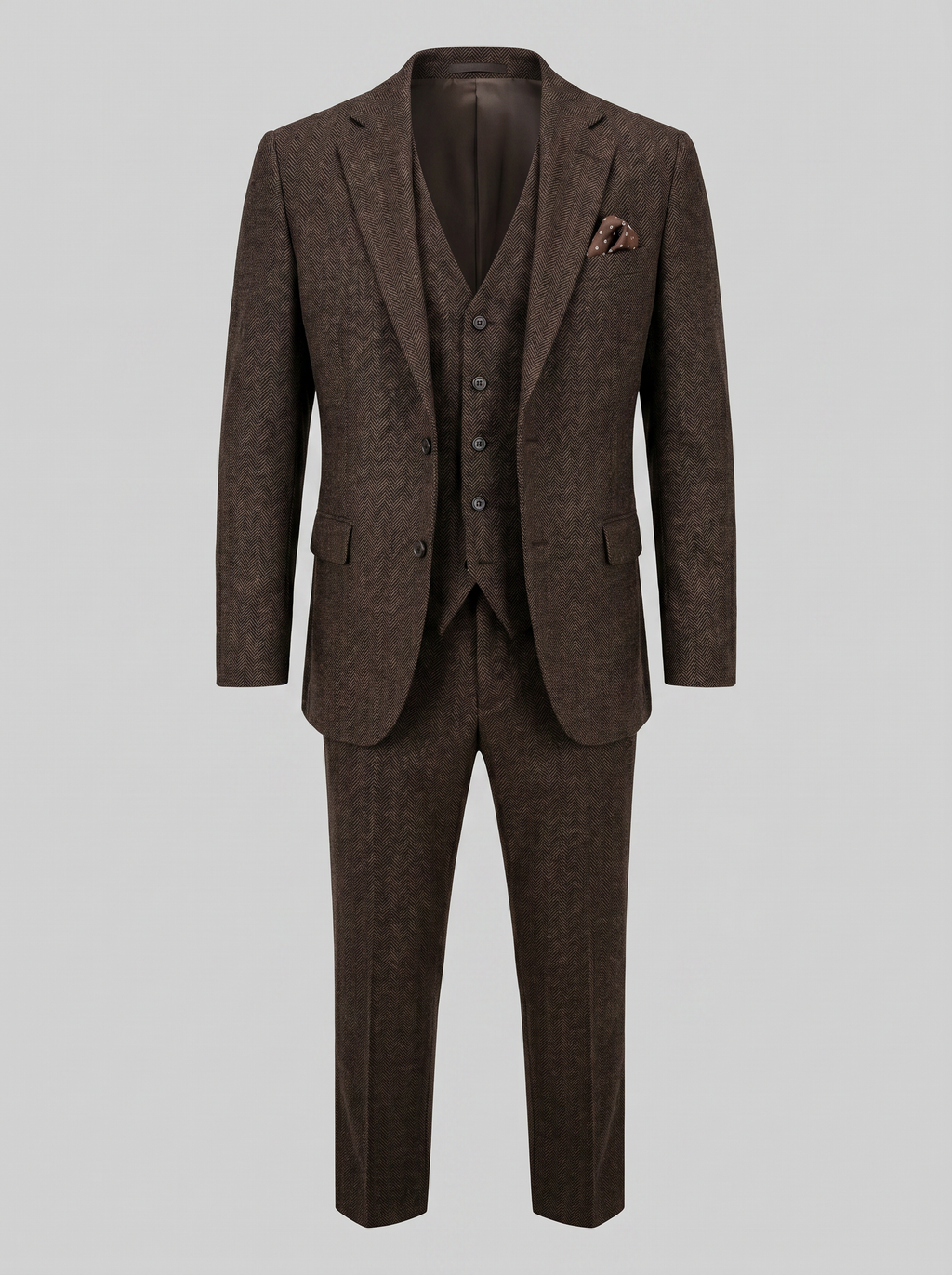 Men's Slim Fit Three-Piece Suit with Vest for Weddings