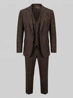 Men's Slim Fit Three-Piece Suit with Vest for Weddings